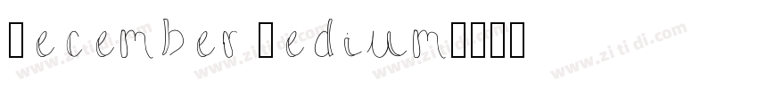 December Medium字体转换